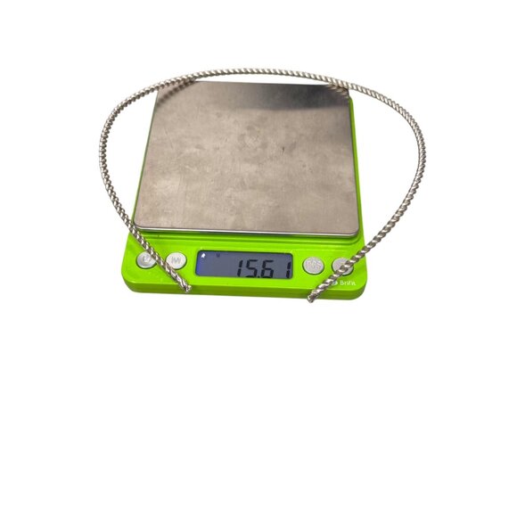 Vintage Sterling Silver Twisted Choker Necklace For Pendant Artisan Crafted - Picture 6 of 6